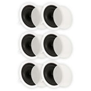 Theater Solutions TS80C In Ceiling 8" Speakers Surround Sound Home Theater 3 Pair Pack