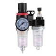 thumbnail image 2 of Air Filter Regulator  Air Compressor Regulator  Air Pressure Regulator  Compressor Moisture Trap 1/4'' Air Filter Regulator Lubricator Water Pressure Compressor Moisture Trap Oil, 2 of 8