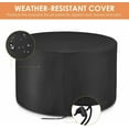 thumbnail image 7 of Piercart 42in Propane Fire Pit Table 50,000 BTU Auto-Ignition Fire Pit with Waterproof Cover, Lid and Blue Stone, 7 of 7