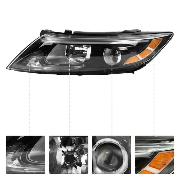 Left Halogen Headlight Driver Side Headlamp Assembly For KIA Optima 2014-2015 LH