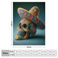 thumbnail image 4 of Orinice Calavera Skull Sombrero Warm Lightweight Blanket Soft Fleece Blankets for All Seasons, Exquisite Gifts, Multiple Sizes Available 50x60in, 4 of 6