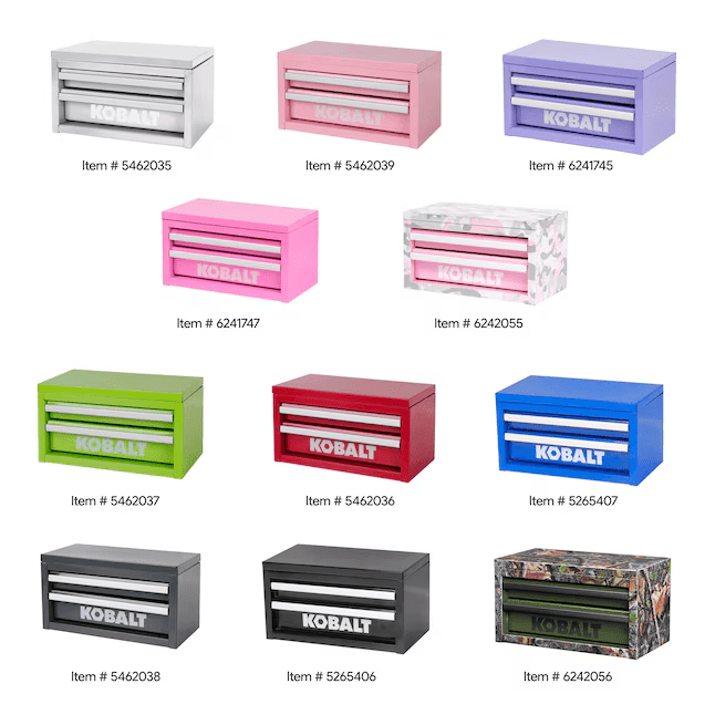 Kobalt Mini 2-Drawer Red Steel Tool Box