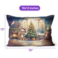 thumbnail image 4 of Merry Christmas Cocker Spaniel Santa Hat Xmas Tree Winter Holiday Pillow Cushion Double Sided Cockers Dog Lover Gifts Throw Pillow - 01013, 4 of 4