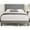 light grey, variant on DeCoro Chicago Modern Tufted Upholstered Platform King Size Bed Frame, Linen