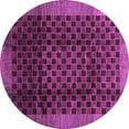 thumbnail image 1 of Ahgly Company Indoor Round Abstract Purple Contemporary Area Rugs, 5' Round, 1 of 4