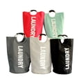 thumbnail image 4 of Bolsa de almacenamiento de ropa de gran capacidad, bolsa de lavandería de tela Oxford de doble capa, cesta para ropa sucia con asa redonda de aluminio, 4 of 6
