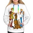 thumbnail image 2 of Lsque Scooby-Doo Pattern Casual Women's Hoodie,Hooded Sweatshirt with Kangaroo Pocket,Pullover Hoodie with Eye-catching Drawstrings-Medium, 2 of 8