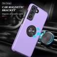thumbnail image 4 of Case for Samsung Galaxy S21 FE, Light Shockproof Protective Cover with Built-in Magnetic Rotating Holder Kickstand Stand Compatible for Samsung Samsung Galaxy S21 FE (Purple), 4 of 14