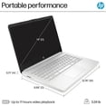 thumbnail image 4 of HP Student Business Laptop Computer - Intel Processor N150, 14 inch HD Display, AI-Powered, Lightweight, Windows 11 Pro, Webcam, 16GB RAM,128GB UFS+256GB MSD, Silver, 4 of 8