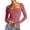 Red, variant on Women's Long Sleeve Crop Top Square Neck Double Lined Basic Slim Fit T Shirt T Shirts Long Sleeve Women Shirt of Women Long Sleeve Fitted Shirt Women Ringer Tee Was Out Long Sleeve Womens