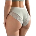 thumbnail image 4 of Miluxas Women Lace Underwear Clearance Breathable Hipster Panties Stretch Seamless Bikini Briefs Green L(L), 4 of 9