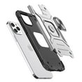 thumbnail image 6 of For iPhone 15 Robust Magnetic Kickstand Hybrid Case Cover - Silver, 6 of 9