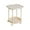 White, variant on YOTQUSKI 2 Tier Rolling Side Table, Round Eend Table, Small Side Table, Blossom Pattern Small Tables for Patio, Yard, Balcony, Garden, Living Room, Bedroom