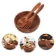 thumbnail image 5 of 1 juego de ensaladera de madera con cuchara y tenedor, recipiente de madera para comida, recipiente para comida para el hogar., 5 of 8