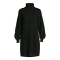 thumbnail image 7 of Time and Tru Women's Ribbed Knit Turtleneck Dress, Sizes S-XXXL, 7 of 7
