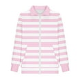thumbnail image 6 of MKOSPLRT Zip Up Sweatshirts Jacket Kids 5-15Y Striped Casual Jackets Long Sleeve Stand Collar Fall Jacket with Pocket for Girl Boy, 6 of 7