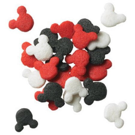Mickey Mouse Red Black White Confetti 6 oz. Sprinkles Edible Cookie Cake Cupcake