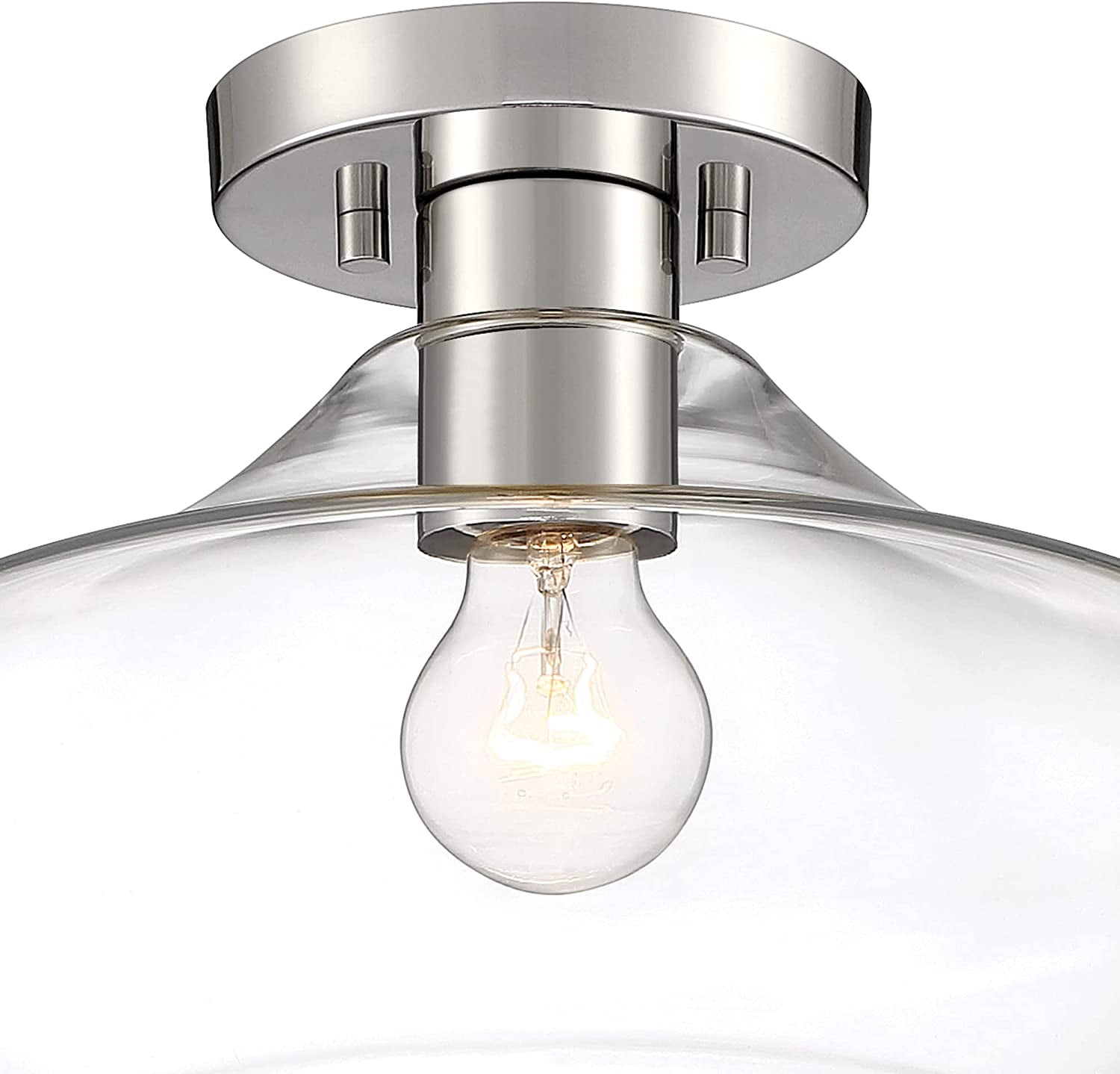 Designers Fountain Emma 1 Light Polished Nickel Semi Flush Mount Ceiling Light, D249M-SF-PN