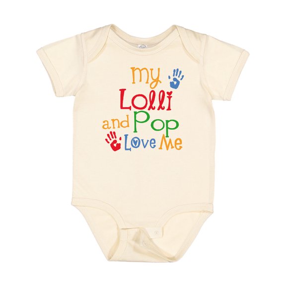 Inktastic My Lolli and Pop Love Me Grandchild Boys or Girls Baby Bodysuit