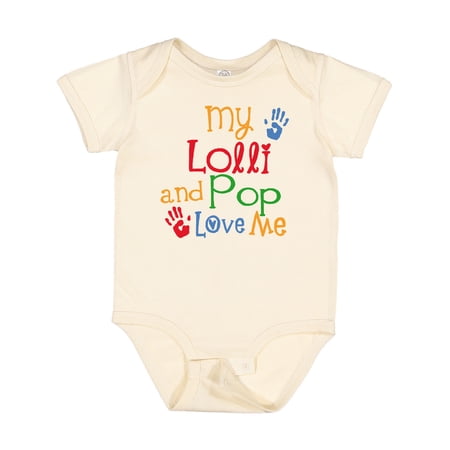 Inktastic My Lolli and Pop Love Me Grandchild Boys or Girls Baby Bodysuit