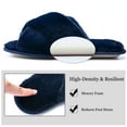 thumbnail image 6 of LORDFON Open Toe Cross Band Womens House Slippers Fluffy Indoor Slip On Slippers, 6 of 7