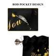 thumbnail image 6 of Sunflower Bathroom Window Curtain, Vintage Botanical Light Filtering Coffee Kitchen Curtains, Bedroom Living Room Curtains 2 Panel 84"x45", 6 of 6