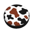 thumbnail image 3 of Easygdp Brown Black Cow Wheel Sun Guard, Spare Tire Cover,Universal Trailer Suv Truck Camper Travel,Easy To Install And Remove -15 Inch, 3 of 9