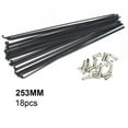 thumbnail image 2 of Flmtop 18Pcs 251mm-269mm Vélo de Montagne Rayons en Acier Accessoires de Roue de Vélo avec Bouchons, 2 of 10