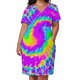 thumbnail image 2 of Tie Dye púrpura es la vida. Vestido holgado con bolsillos para mujer ropa de verano, 2 of 6