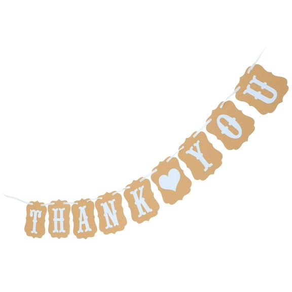 NICEXMAS Wedding Bunting Banner Paper Bunting Banner Brown 1 Set 5.31X4.13X0.04in