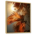 thumbnail image 2 of Designart "Sunset'S Tropical Palm Tree Leaves" Palms & Palm Trees Floater Framed Wall Decor, 2 of 5