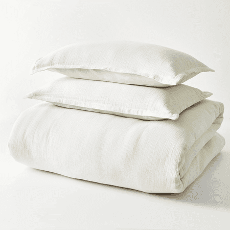 BETTER HOMES & GARDENS 3-PIECE CREAM GAUZE COMFORTER SET, ADULT KING