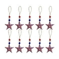 thumbnail image 2 of Utoimkio 10Pcs 4th of July Patriotic Star Ornaments,Fourth of July Patriotic Hanging Decorations Star Shaped Baubles Ornament for Memorial Day Party Festival Christmas Tree Decorations, 2 of 6
