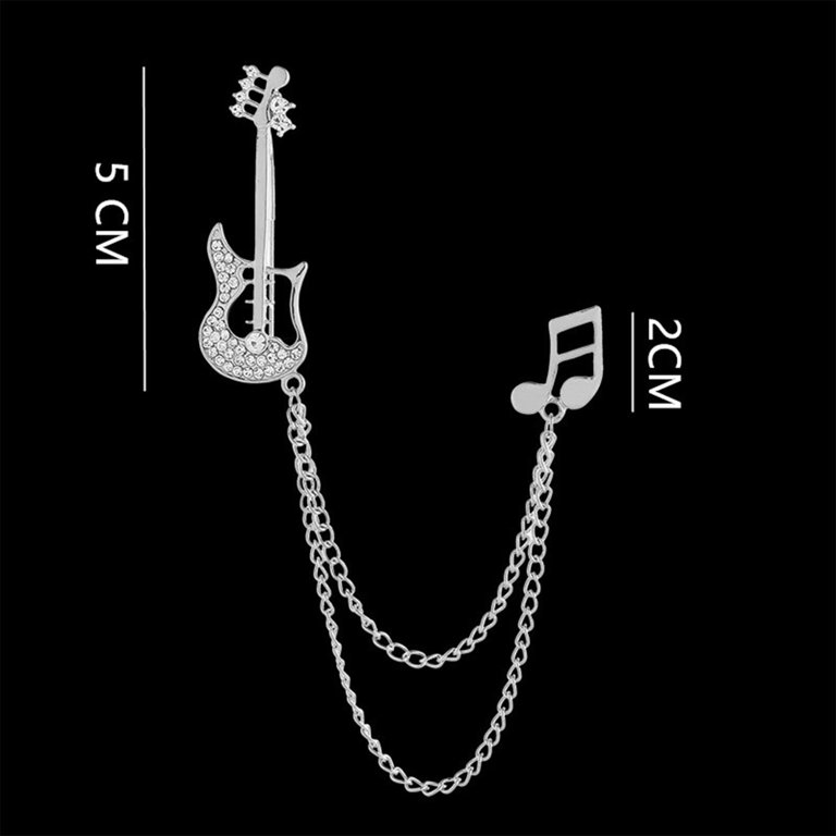 61fhiftxP+L._AC_UY300_.jpg 2 Pack‎ Men\'s Music Note Mark Brooch display picture 1