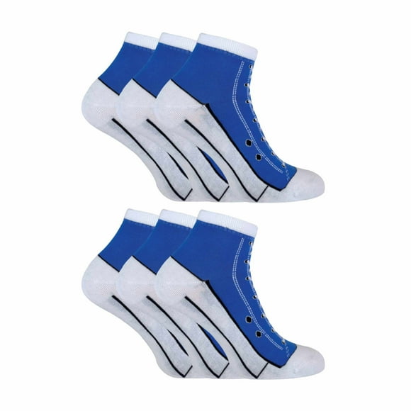 6 Pairs Unisex Socks That Look Like Shoes | Sock Snob | Novelty Funny Lace Up Converse Socks