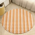 thumbnail image 6 of Aesthetic Orange And White Ripple Round Carpet Circle Rug Outdoor Patio Area Rug Washable Large Area Rugs Hallway Room Decor Fitness Mats, 6 of 8