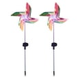 thumbnail image 1 of Paquete de dos Molino de viento solar Lámpara de tierra LED Jardín al aire libre Luz decorativa para césped Molino de viento solar giratorio Altura total 72 cm Material: PVC ANGGREK  Otros, 1 of 8
