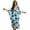Blue and Black - Palm Tree, variant on Kaftan Dress for Women Leopard Print V Neck Batwing Sleeve Caftan Dresses Summer Beach Coverups Loose Fit Swimsuit Cover Ups
