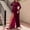 Wine, variant on mtvxesu Womens Dresses, Women' Slong Sleeves High Collar Temperament Slim Amazing Retro Dress Dress Homecoming Dresses