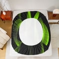 thumbnail image 5 of jejeloiu Waves Geometric Stripe Twin Sheet Sets,Black Green Bedding For Adults 3 Pieces, 5 of 7