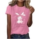 thumbnail image 4 of Camisas de Manga Corta para las Mujeres Moda Casual Impresión Cuello Redondo Suéter Tee Blusas, 4 of 4