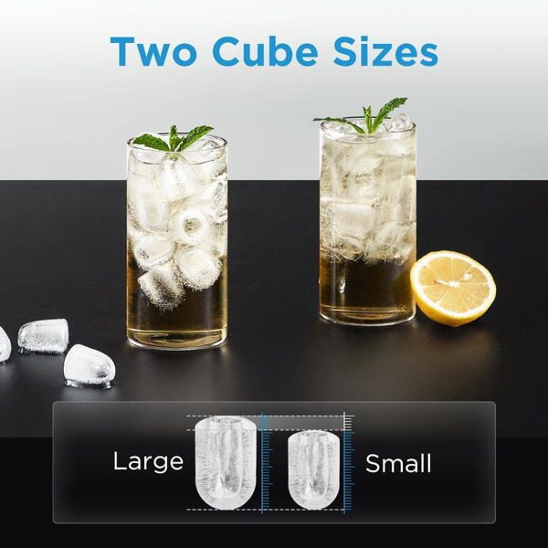 MIDEA ICE MAKER COUNTERTOP BULLET ICE 26 LBS 2 ICE SIZES - WHITE