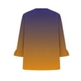 thumbnail image 4 of XuJwPNcy Plus Size Tops for Women Fashion 3/4 Ruffle Sleeve Shirts Casual V Neck Summer Pleated Flowy Tees, 4 of 5