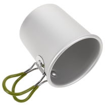 RUNROTOO 1Pack Camp Mug Aluminium Alloy and Silicone for Home Use 6.5x6.5x5in