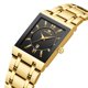thumbnail image 2 of Relojes para hombre Relojes de pulsera cuadrados Reloj de acero inoxidable dorado Reloj de pulsera con diamantes Relojes de pulsera Relojes decorativos, 2 of 6