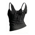thumbnail image 2 of Angel Wings Tank Tops for Women Y2K Built in Bra Spaghetti Strap Backless Tie Camisole, 2 of 9