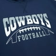 thumbnail image 4 of Men's Mitchell & Ness Navy Dallas Cowboys Pre-Game Short Sleeve Pullover Hoodie, 4 of 5