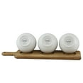 thumbnail image 2 of Gibson 116346.04 Gracious Dining Tidbit Bowl Set on Wood Paddle - 3 Piece, 2 of 4