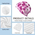 thumbnail image 5 of Adult Knitted Cap 11 X 10.6 In Two-Layer Design Breathable Light Dry And Easy Care Covering All Antiskid Anti-Wrinkle Pink Abstract Houndstooth Hand-Drawn Sketch_3, 5 of 8