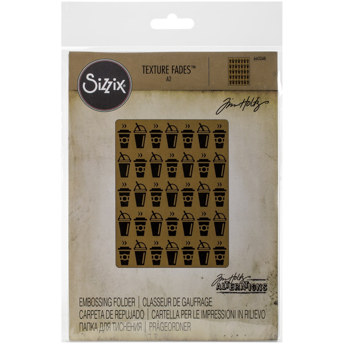 Amazon.com: Sizzix Texture Fades A2 Embossing Folders 2/Pkg